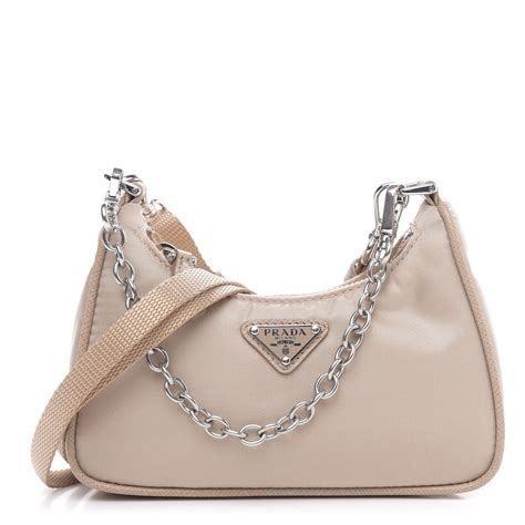 borsa prada tessuto beige|prada nylon purses.